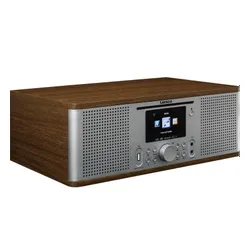 Radioodbiornik Lenco DIR-270WD Radio FM DAB+ Internetowe Bluetooth Srebrno-brązowy