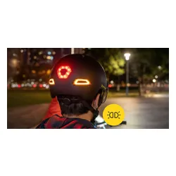Kask XRIDER XRIH008M Inteligentny Czarny Miejski z lampką i kierunkowskazami (rozmiar M)