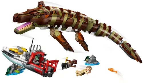 LEGO 76974 Jurassic World Misja na łodzi i model mozazaura