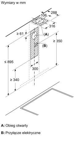 Okap Bosch DWB63BC30 Srebrny