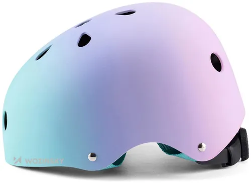 Kask rowerowy WOZINSKY HT-38GRM Niebiesko-fioletowy dla Dzieci (rozmiar M)