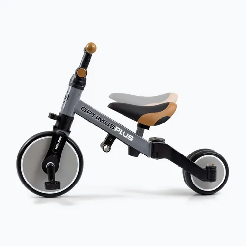 Rowerek biegowy trójkołowy Milly Mally 4w1 Optimus Plus grey