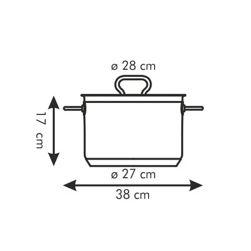TESCOMA Home Profi wysoki 10 l - garnek ze stali nierdzewnej z pokrywką