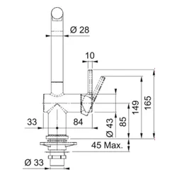 Bateria FRANKE Active L Window Pull-out spray 115.0653.391 Chrom
