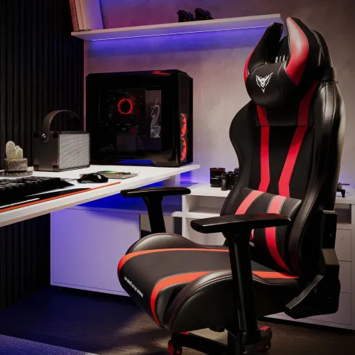 Fotel Diablo Chairs X-Horn 2.0 Small do 90kg Skóra ECO Czarno-czerwony