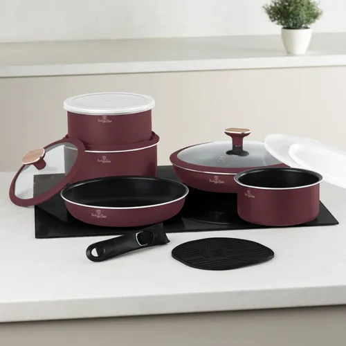 Zestaw patelni i garnków BERLINGER HAUS Leonardo Nordic BH-8418 (13 elementów)