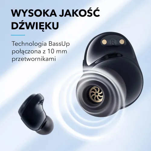 Słuchawki bezprzewodowe Soundcore DOT 3i v2 Dokanałowe Bluetooth 5.2 Czarny