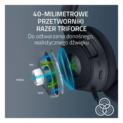 Słuchawki przewodowe z mikrofonem Razer Kraken V4 X Nauszne Czarny