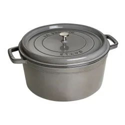 STAUB La Cocotte 12,6 l grafitowy - garnek żeliwny z pokrywką