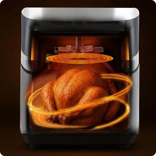 Air Fryer Frytkownica beztłuszczowa BERDSEN BD-656 9.1l 7 gotowych programów Srebrny
