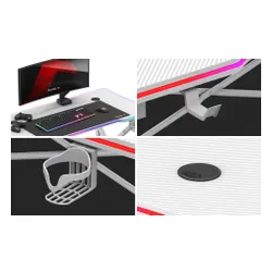 Biurko gamingowe HUZARO Hero 1.7 RGB Biały