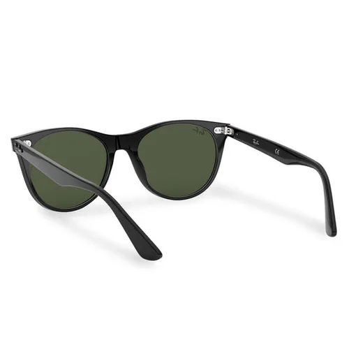 Okulary przeciwsłoneczne Ray-Ban Wayfarer II Classic 0RB2185 901/31 Black/Green Classic - Rozmiar (EU) 55