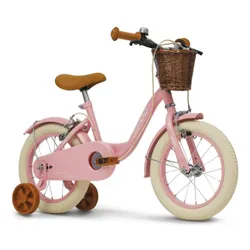 Rower dziecięcy HUFFY Retro Vintage 14 cali dla dziewczynki Pudrowy-róż