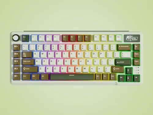 Klawiatura mechaniczna Royal Kludge RK-L75 BG Linear Cream Switch Zielono-Brązowy
