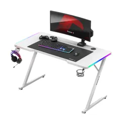 Biurko gamingowe HUZARO Hero 2.5 RGB Biały