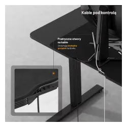 Biurko Diablo Chairs X-Tensio 1100 110cm Regulacja wysokości Czarny