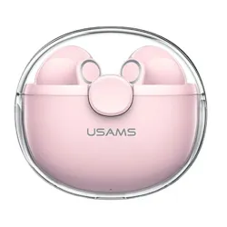 Słuchawki bezprzewodowe USAMS BU12 Series TWS Douszne Bluetooth 5.1 Różowy