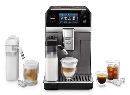 Ekspres DELONGHI ECAM 470.75.GX Eletta Ultra (Spienianie mleka na ciepło i zimno) (Cold Brew)