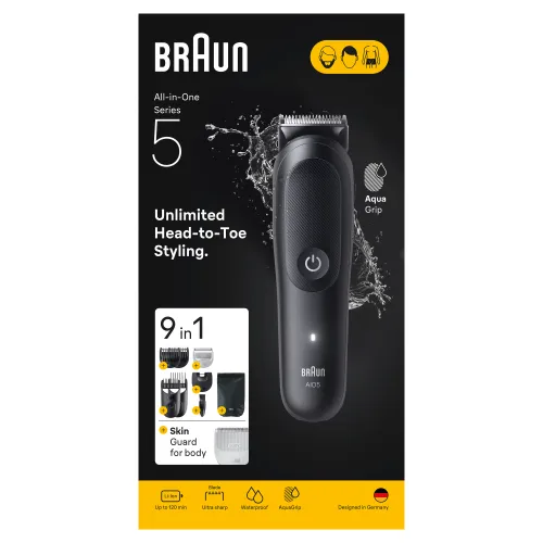 Trymer Braun AIO5540 7 nasadek 120min