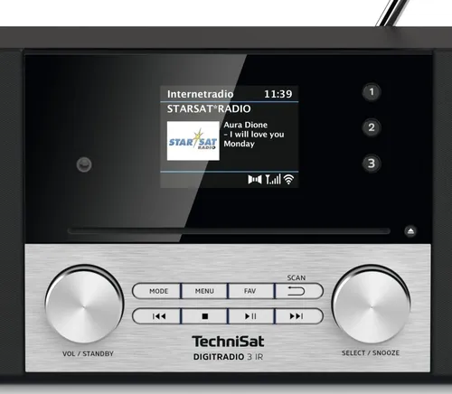 Радиоприемник TechniSat DigitRadio 3 IR FM-радио DAB + интернет Bluetooth черный и серебристый