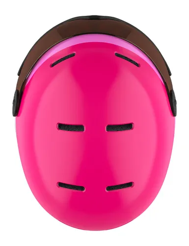 Kask narciarski dziecięcy SALOMON GROM VISOR pink z WBUDOWANA SZYBĄ - KAT. S2 - Rozmiar - M