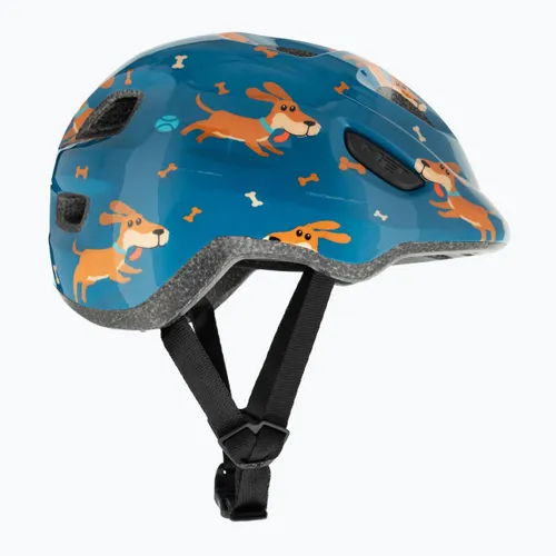 Kask rowerowy dziecięcy MET Hooray blue teckel glossy