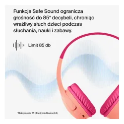 Słuchawki bezprzewodowe Belkin Soundform Mini dla dzieci Nauszne Bluetooth 5.3 Różowy