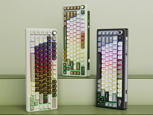 Klawiatura mechaniczna Royal Kludge RK-L75 BG Linear Cream Switch Zielono-Brązowy