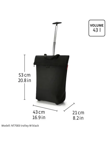 Wózek torba na zakupy Reisenthel Trolley M - glossy dots black