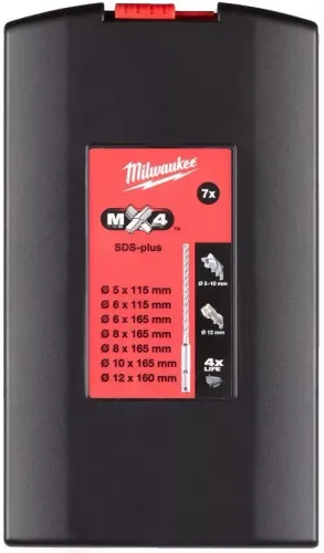 Milwaukee SDS Plus MX4 Matkap Ucu Seti (7 adet)