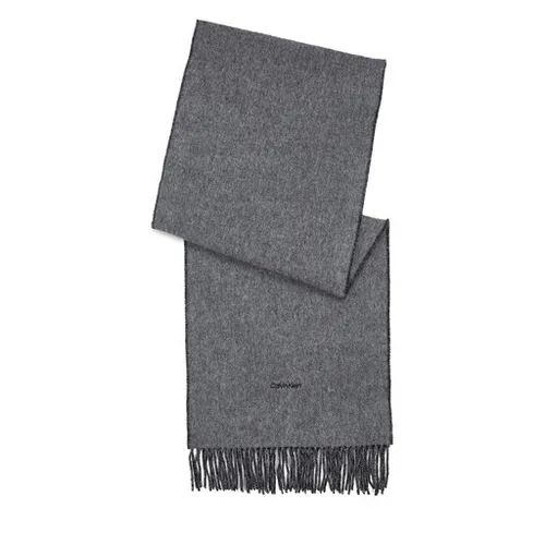 Calvin Klein Franjuri două tonuri eșarfă 40x200 K60K611111 CK Negru BAX