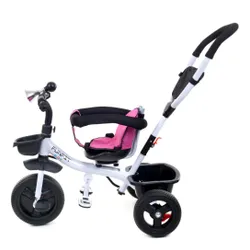 Rowerek trójkołowy z daszkiem FUNFIT obracany 360° wolne koło +trąbka