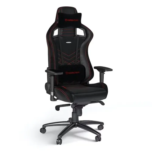 Fotel Noblechairs EPIC Black Red Gamingowy do 120kg Skóra ECO Czarno-czerwony