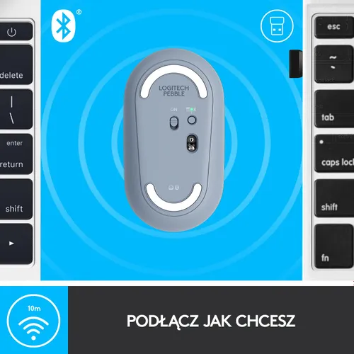 Myszka Logitech Pebble M350 Niebiesko-szary