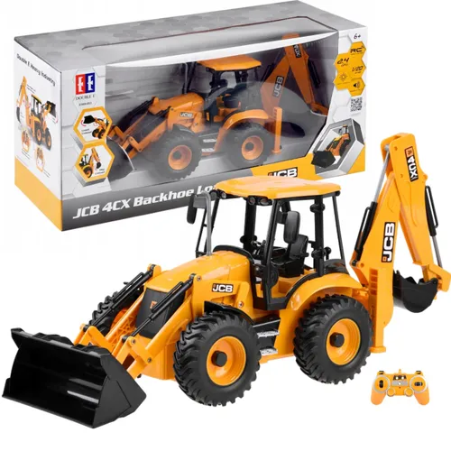 Zdalnie sterowany samochód COIL auto RC pilot koparka JCB pojazd metal żółta