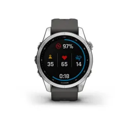 Smartwatch Garmin Fenix 7S srebrny z grafitowym paskiem (010-02539-01)