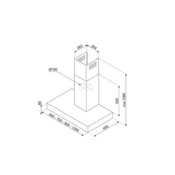 Okap Smeg KBT700XE Stal szlachetna