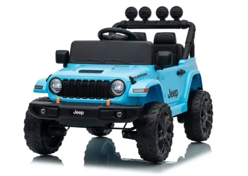 Auto Na Akumulator Jeep Rubicon 2X200W 24V Eva Skóra LED Pilot Radio MP3