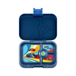 Lunchbox dziecięcy Yumbox Panino 750 ml - Monte Carlo blue / race cars tray