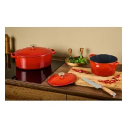 Garnek Gerlach Natur Iron Indukcja Żeliwo 5l Czerwony