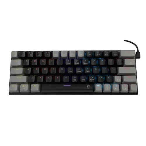 Klawiatura gamingowa White Shark Wakizashi Red przewodowa mechaniczna podświetlana czarno-szara
