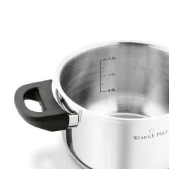 Garnek nierdzewny z pokrywką Starke Pro Sante 1,9 l