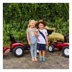 Traktor Na Pedały Dla Dzieci 3-6 Lat Do 50Kg Falk Valtra Przyczepa Łyżka Klakson