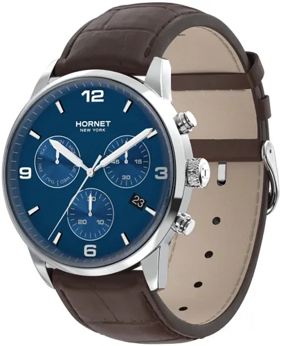 Zegarek HORNET Minskoff NFC 43mm Srebrno-brązowy