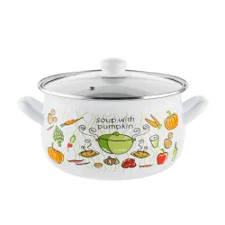 Garnek emaliowany z pokrywką EMALIA POLSKA PLESZEW LUMINO 2,2 l