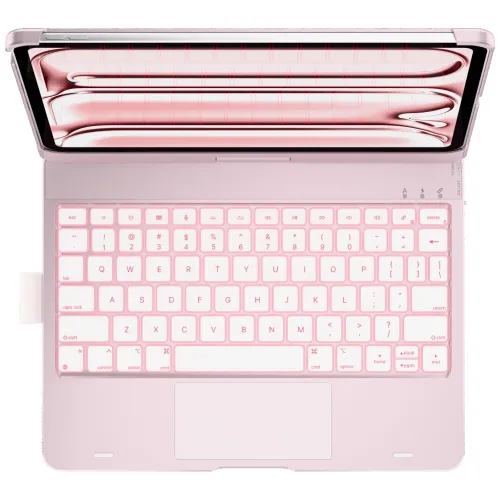 Etui na iPad Pro 11 cali TYPECASE Flexbook Touch Jasnoróżowy Klawiatura