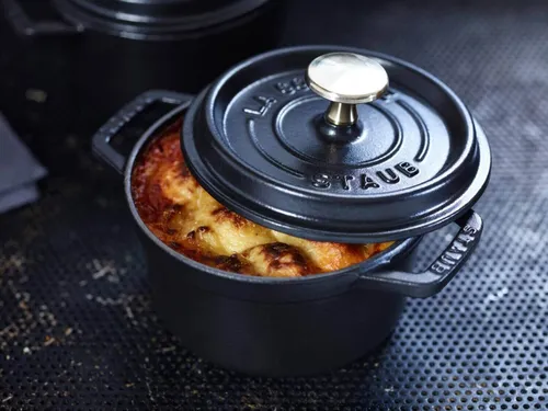 Mini garnek żeliwny okrągły STAUB MINI COCOTTE 250 ML Czarny