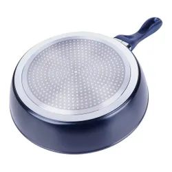 Patelnia diamentowa nieprzywierająca ze szklaną pokrywką DIAMANT 28 cm