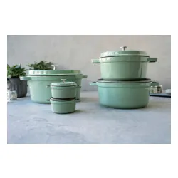 STAUB La Cocotte 6,7 l miętowy - garnek żeliwny z pokrywką