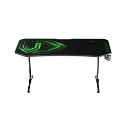 Biurko Ultradesk FRAG XXL 160cm Czarno-zielony